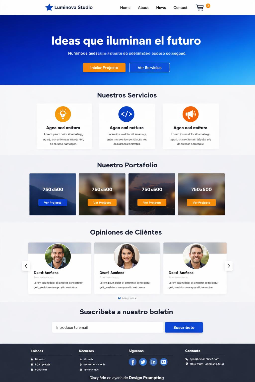 Luminova Studio — vista previa