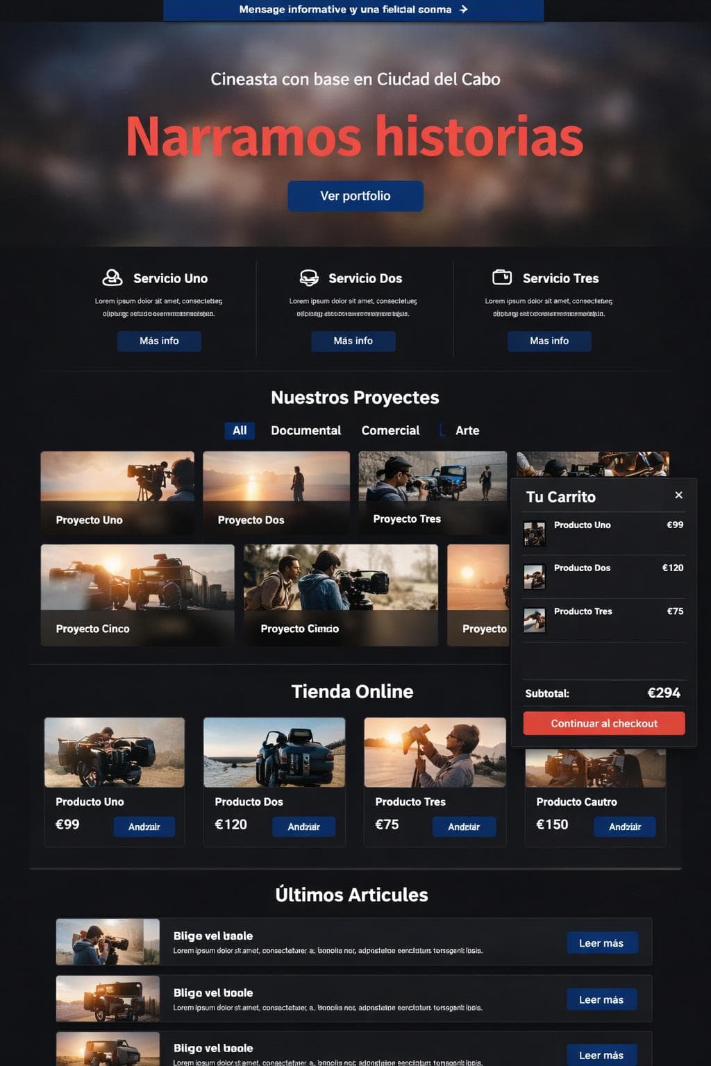 LuzMar Studios &mdash; vista previa del theme