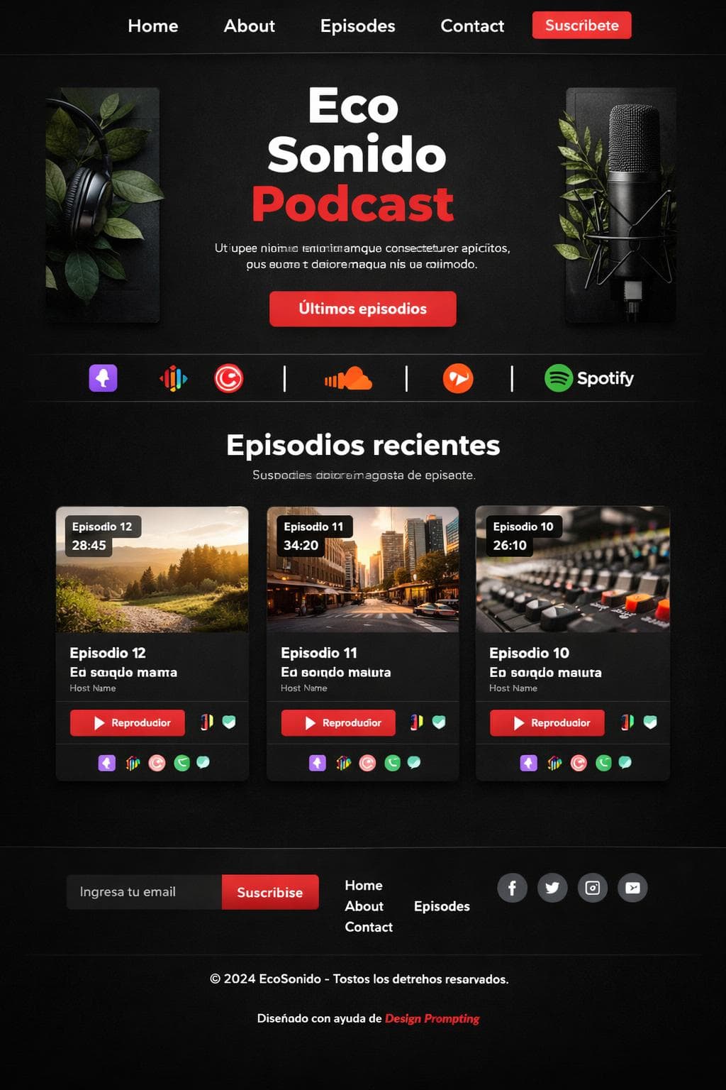 M&uacute;sica Vega &mdash; vista previa del theme