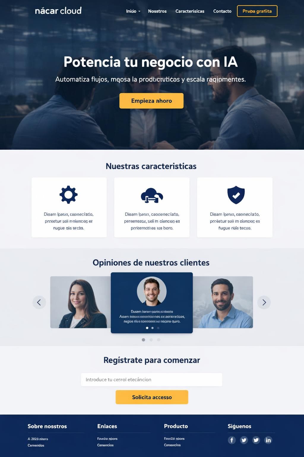 Nácar Cloud — vista previa del theme