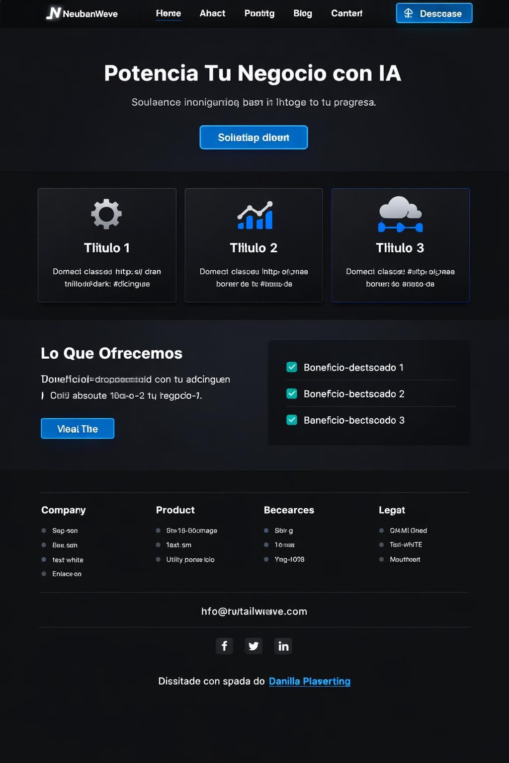 NebulaWave — vista previa del theme