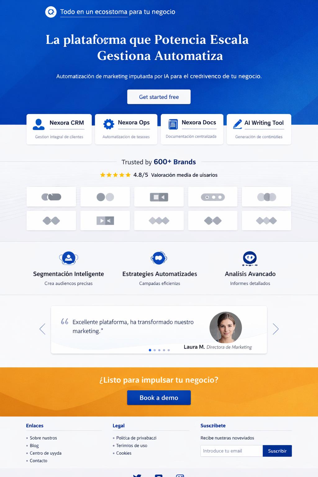 Nexora Labs — vista previa del theme