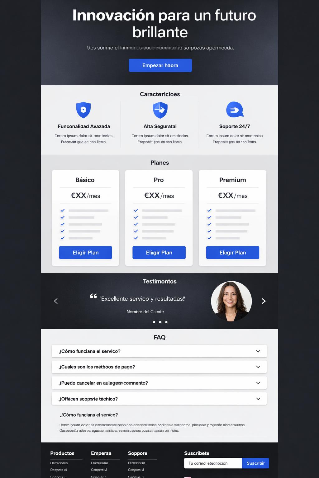 Nexora Labs — vista previa del theme