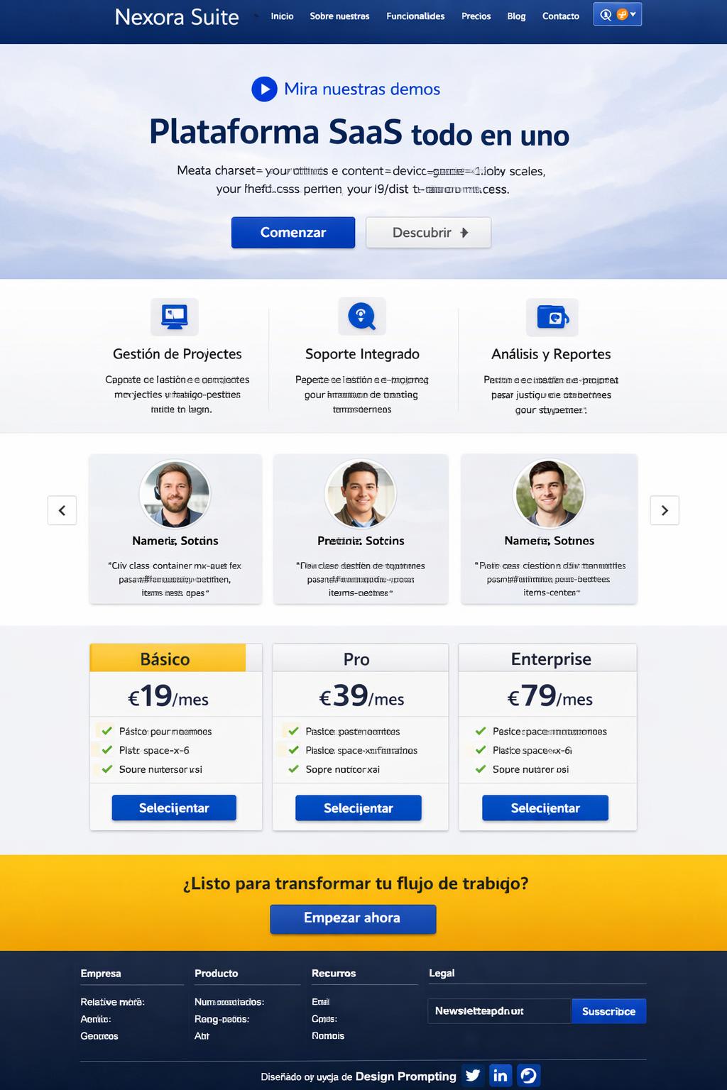 Nexora Suite — vista previa del theme