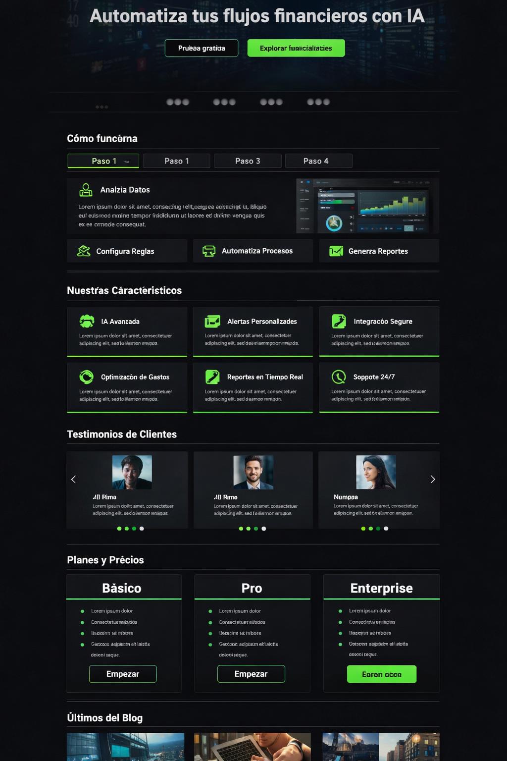Nexura Cloud — vista previa del theme