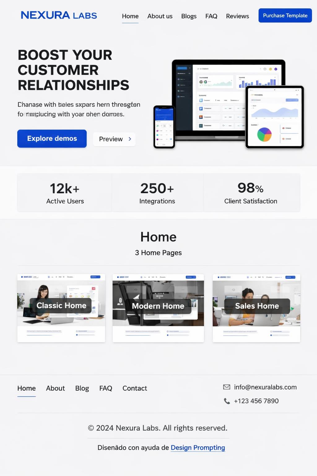 Nexura Labs — vista previa del theme