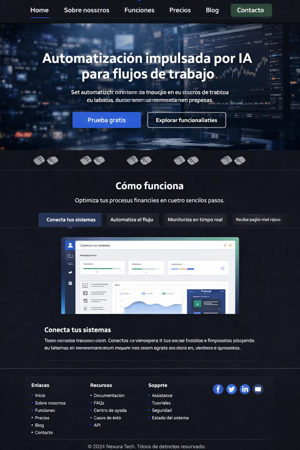 Nexura Tech — vista previa del theme