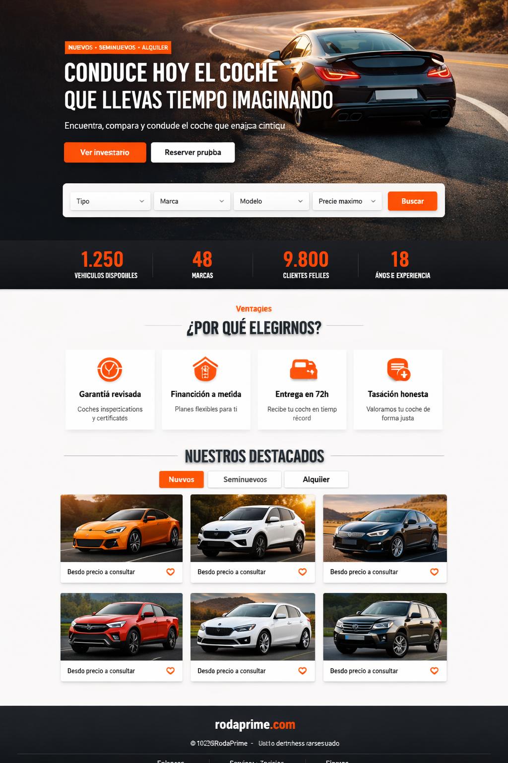 RodaPrime — vista previa del theme