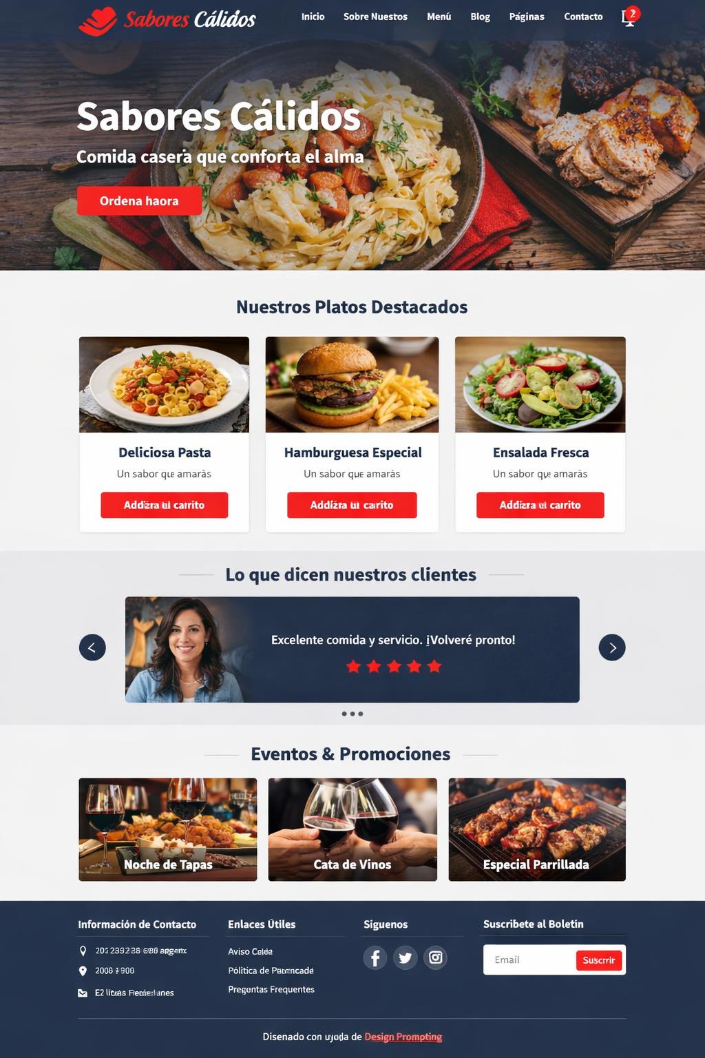 Sabores Cálidos — vista previa