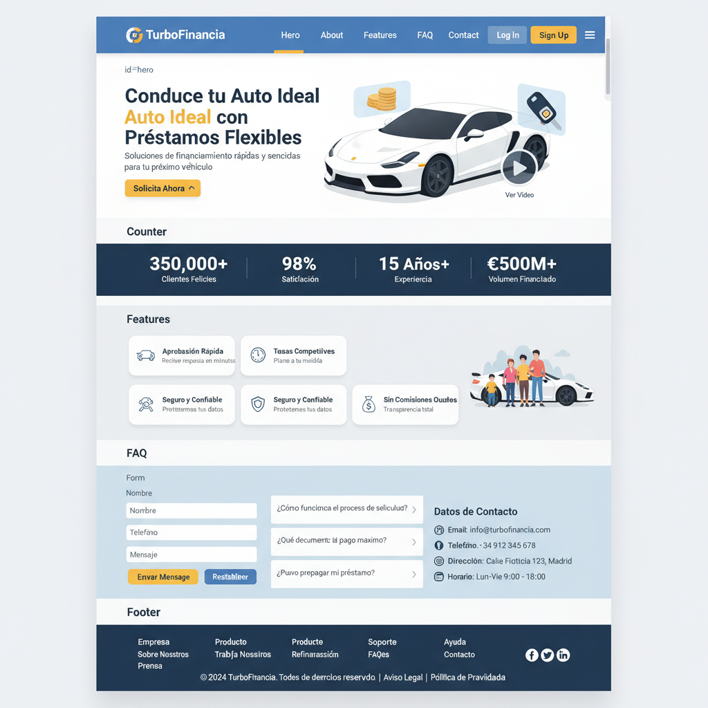 TurboFinancia — vista previa del theme