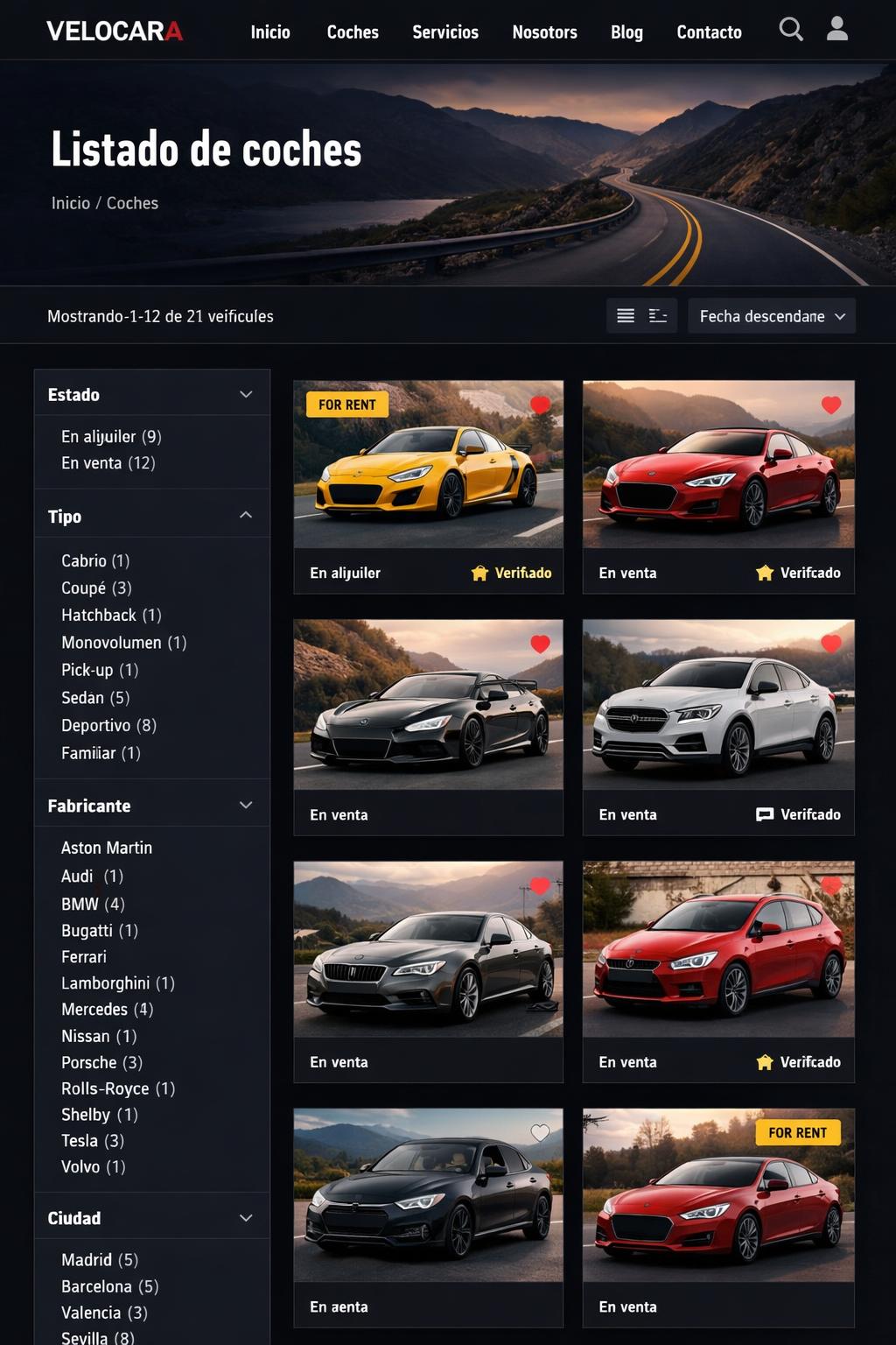 Velocara Motors — vista previa