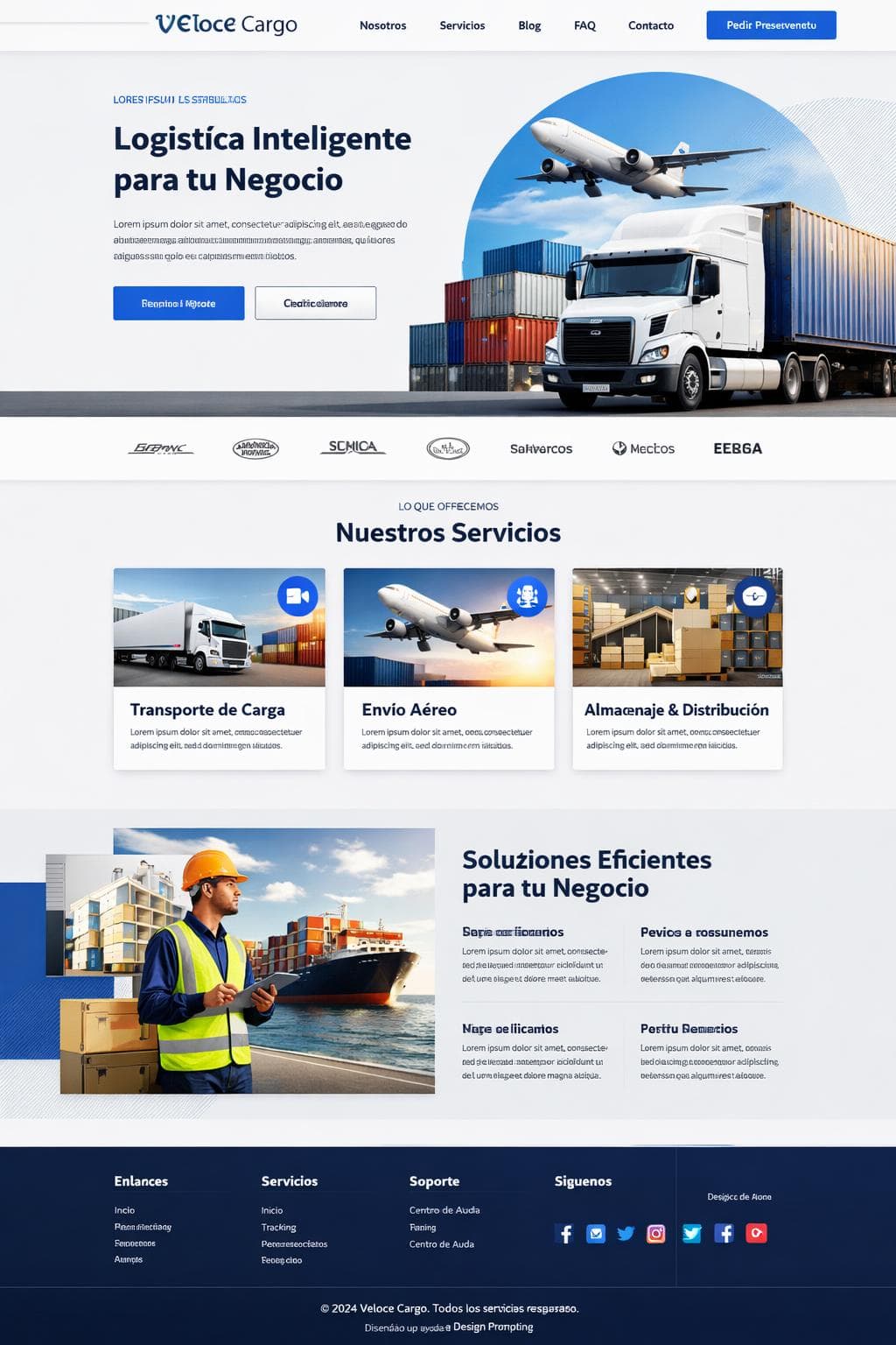 Veloce Cargo — vista previa del theme