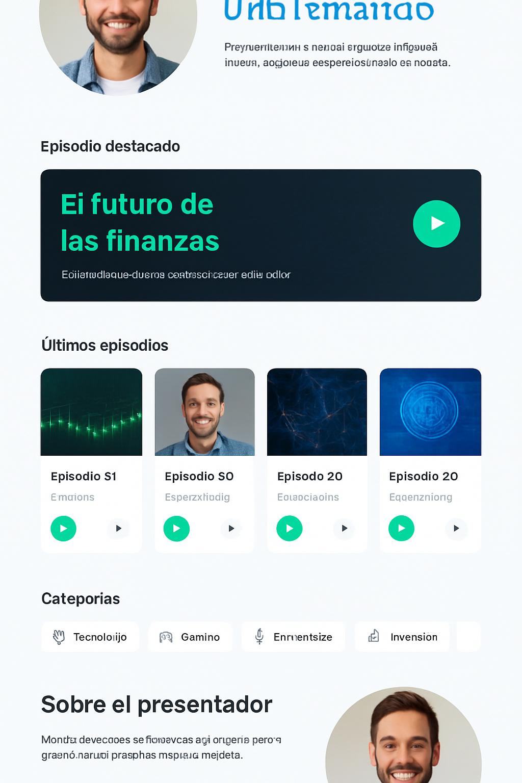 VozCripto — vista previa del theme